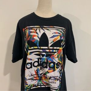 Adidas screen printed tee t-shit bold logo